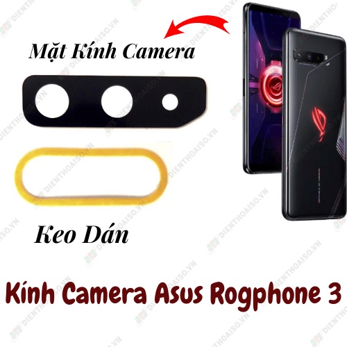 Mặt kính camera sau asus rog phone 3 (rogphone 3) kèm keo dán