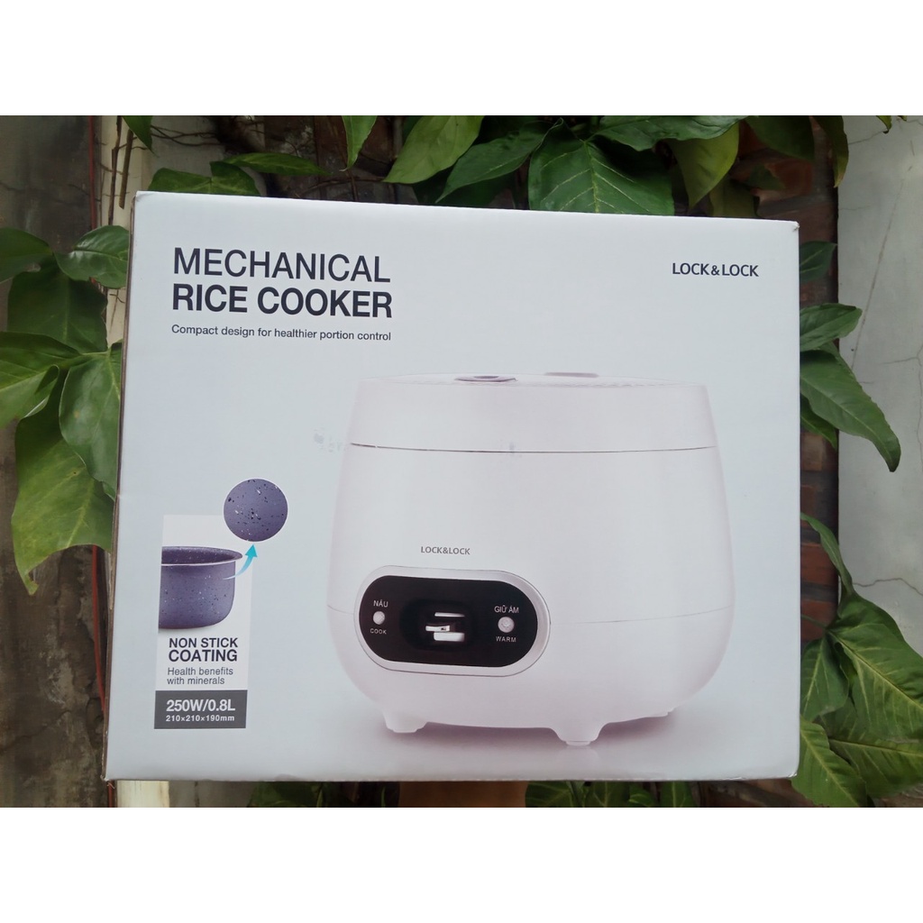 NỒI CƠM ĐIỆN MINI DUNG TÍCH 0,8L LOCK&amp;LOCK - EJR426WHT