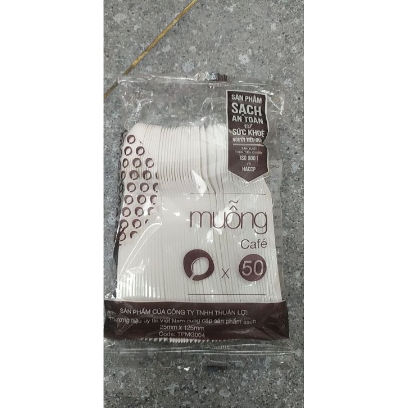 Combo 50 muỗng nhựa mini 10cm cao cấp dùng cho sữa chua - bánh kem