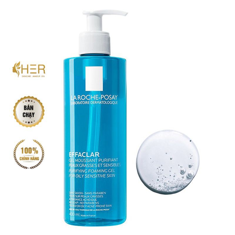Sữa rửa mặt tạo bọt cho da dầu La Roche Posay Effaclar