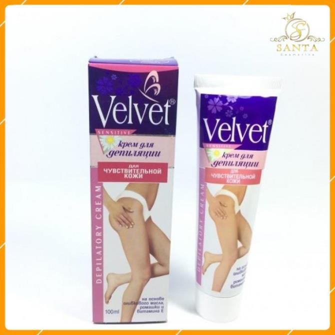 [FREESHIP] Kem Tẩy Lông Velvet Sensitive 100ml Hàng Chính Hãng Nga Dùng Được Tất Cả Các Vùng Da