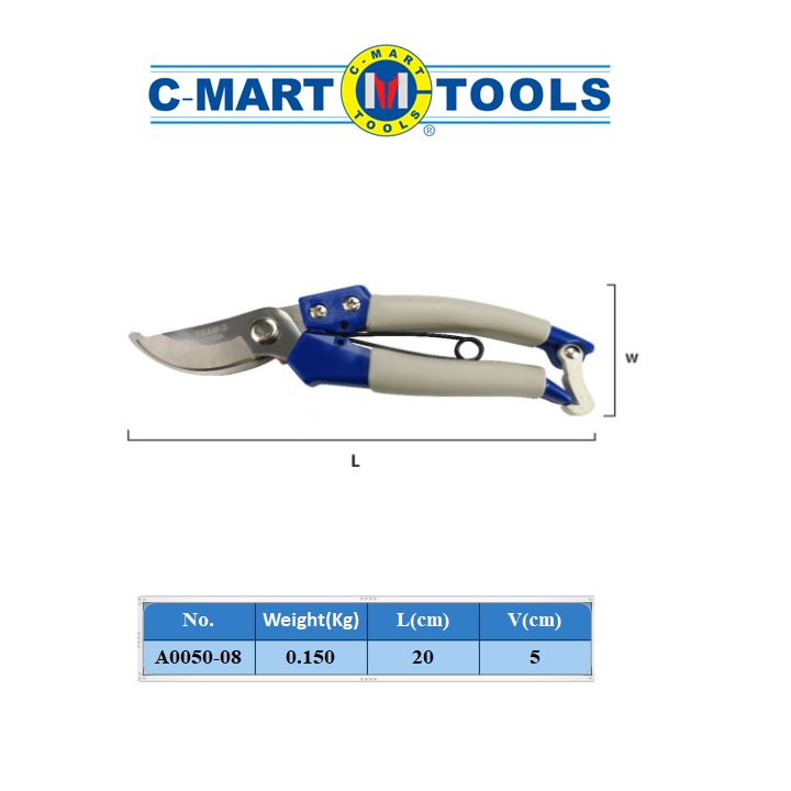 Kéo cắt tỉa cành 200mm A0050-08 C-MART