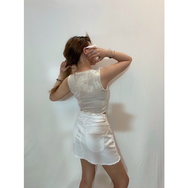 Áo thun ba lỗ hoa văn lính cuốn biên cổ vnxk