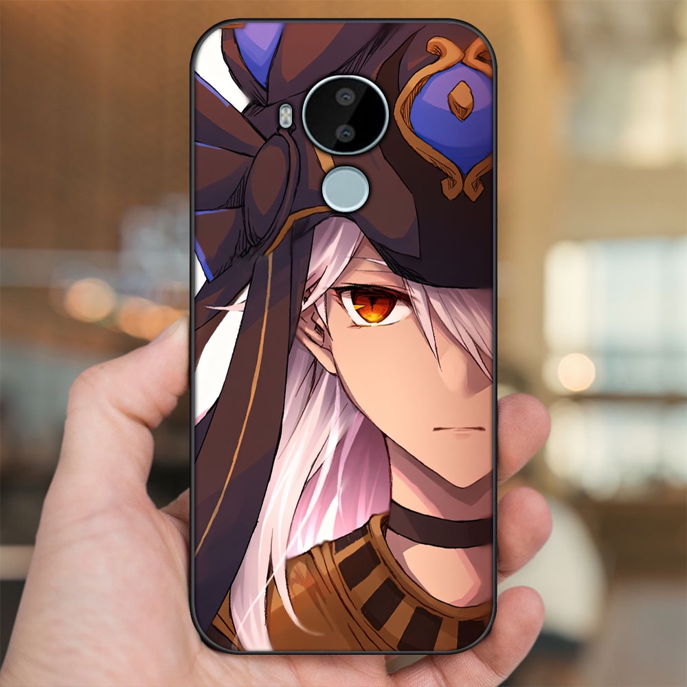 Ốp lưng Nokia C30 viền đen in hình Cyno Genshin Impact