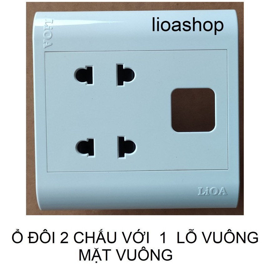 Ổ ĐÔI 2 CHẤU VỚI 1 LỖ VUÔNG LiOA - MẶT VUÔNG.