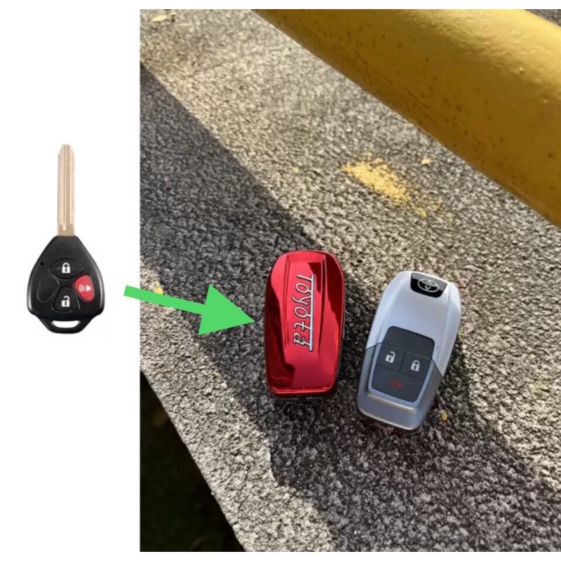 Vỏ chìa khoá độ gập xe Toyota 3 NÚT ( đời 2003 - 2015 ) Innova, Fortuner, Vios, Yaris, Corolla, Altis, Camry...