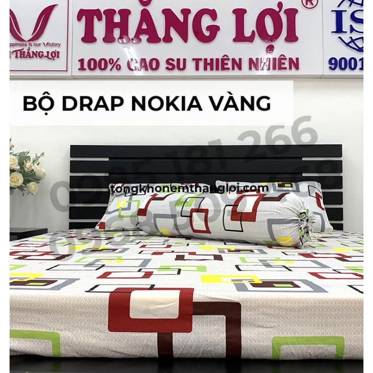 Drap Cotton 100% Thắng Lợi chính hãng Mẫu NOKIA Vàng IN LOGO THẮNG LỢI vệ sinh dễ dàng.