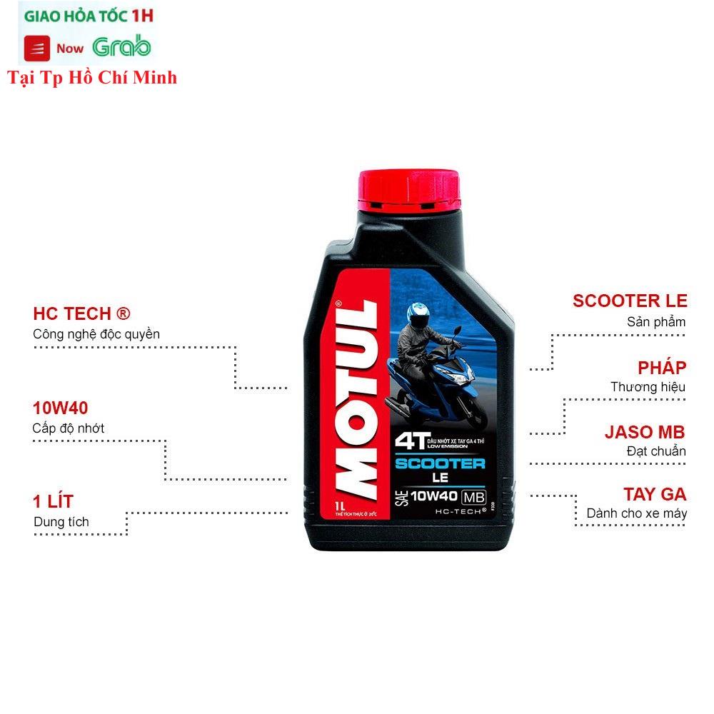 Nhớt Xe Ga Motul Scooter Le 10W40 1 Lít Chính Hãng Cho Các Dòng Xe Tay Ga