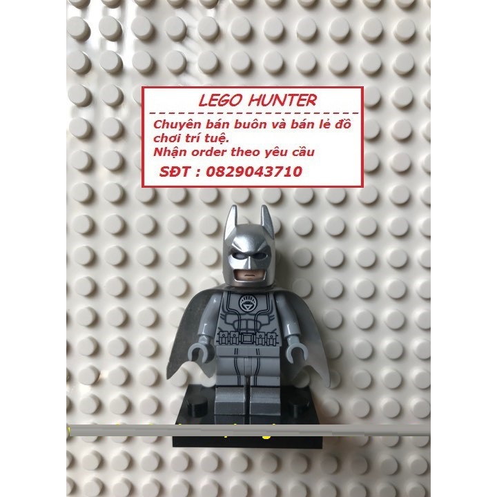 Xếp Hình DC Superheroes Minifigures nhân vật Batman bạc