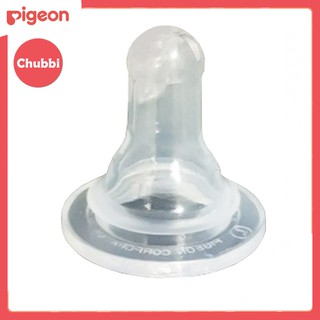 Núm vú pigeon silicone siêu mềm cổ hẹp nhiều size s/m/l