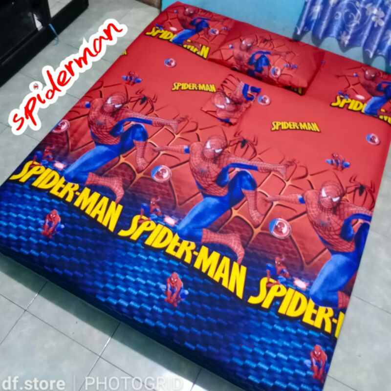 Ga Trải Giường Vải Lanh In Hình Spiderman No. 1.2 & 3 180x200 160x200