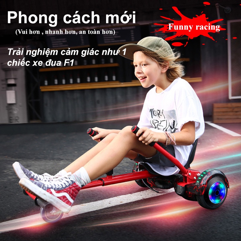 Ghế ngồi xe điện cân bằng 2 bánh HOVERKART thích hợp mọi loại xe cân bằng Ghế xe cân bằng 6.5 ; 8 ; 10 inch