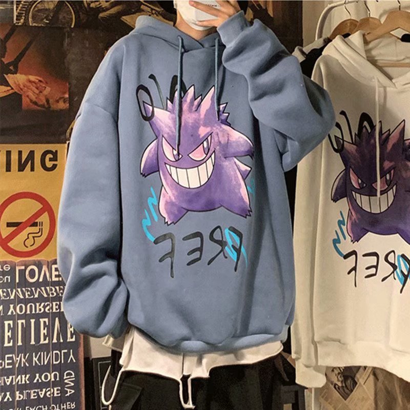 Áo khoác hoodie sweater phối nhung tay dài họa tiết pokemon kích thước M-3XL dành cho nam | BigBuy360 - bigbuy360.vn