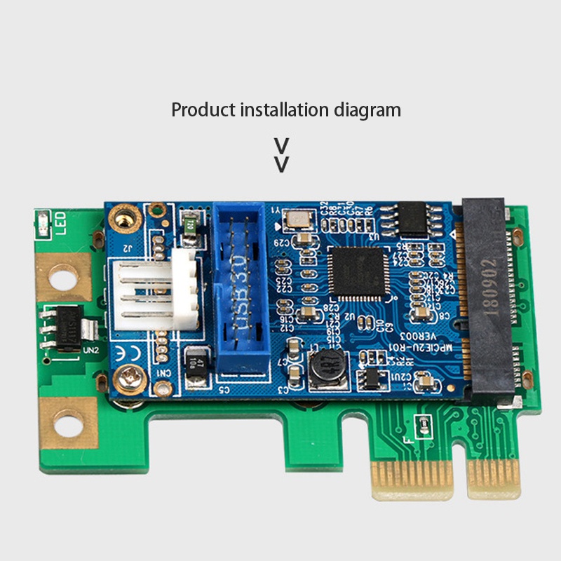 PCIE to Mini PCIE Adapter Card, Efficient, Lightweight and Portable
