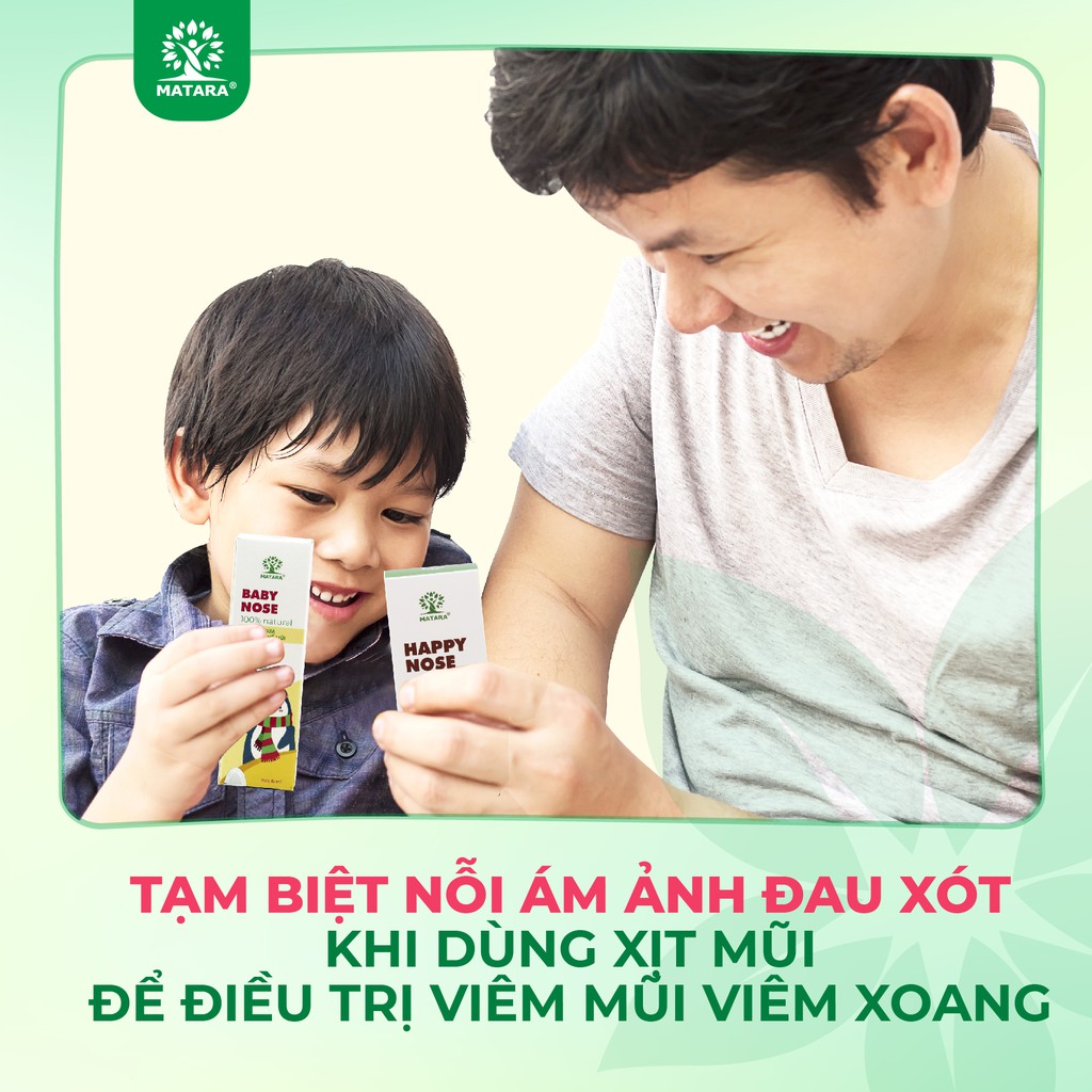 [Combo Gia Đình] Xịt mũi viêm xoang Happy Nose và Baby Nose dùng cho cả gia đình - Kháng khuẩn, vệ sinh mũi