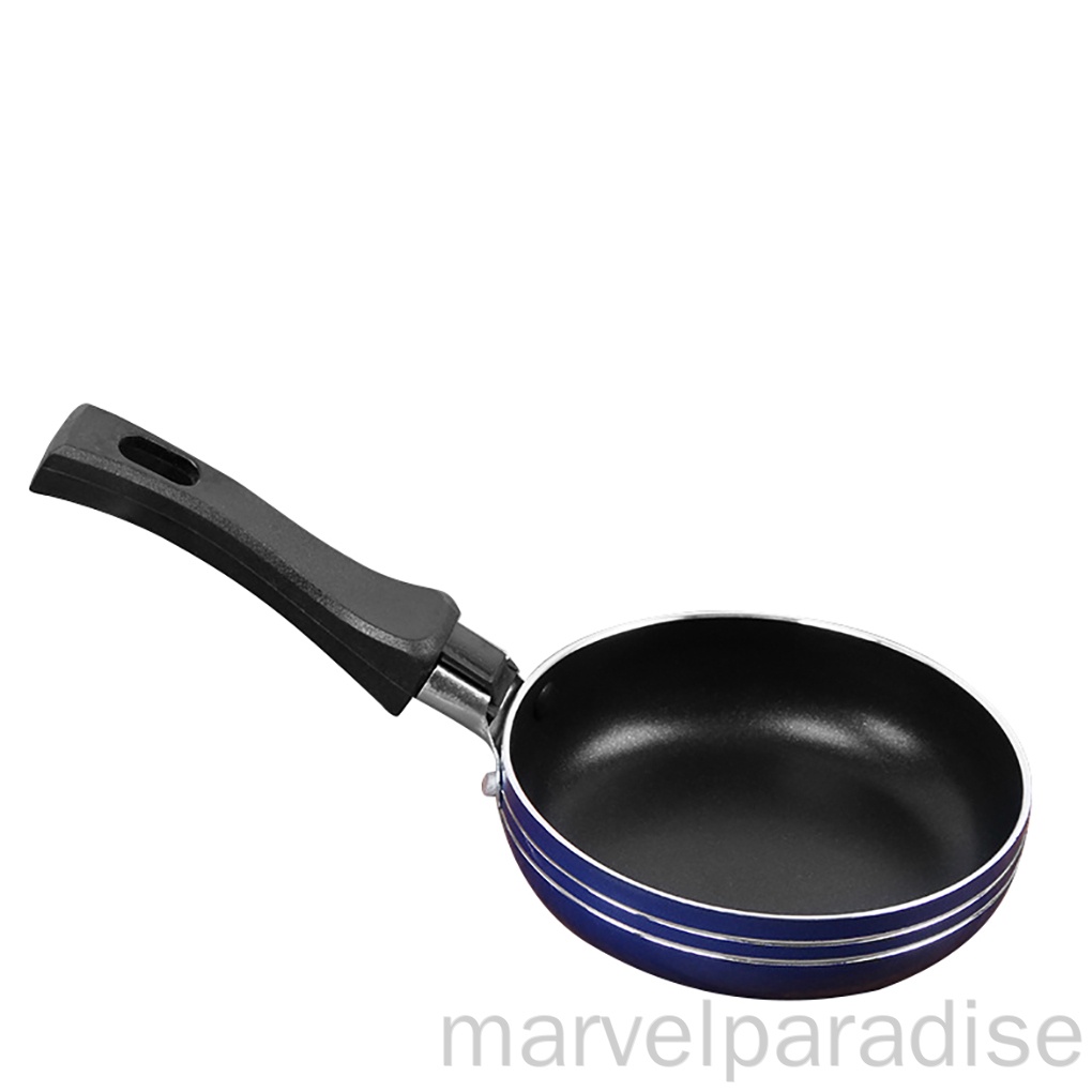 Chảo chiên mini bằng thép không gỉ dày dặn chống dính màu sắc ngẫu nhiên 12cm