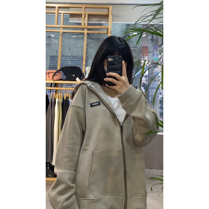  ÁO HOODIE ZIP BEGIE (NÂU DA) | BigBuy360 - bigbuy360.vn