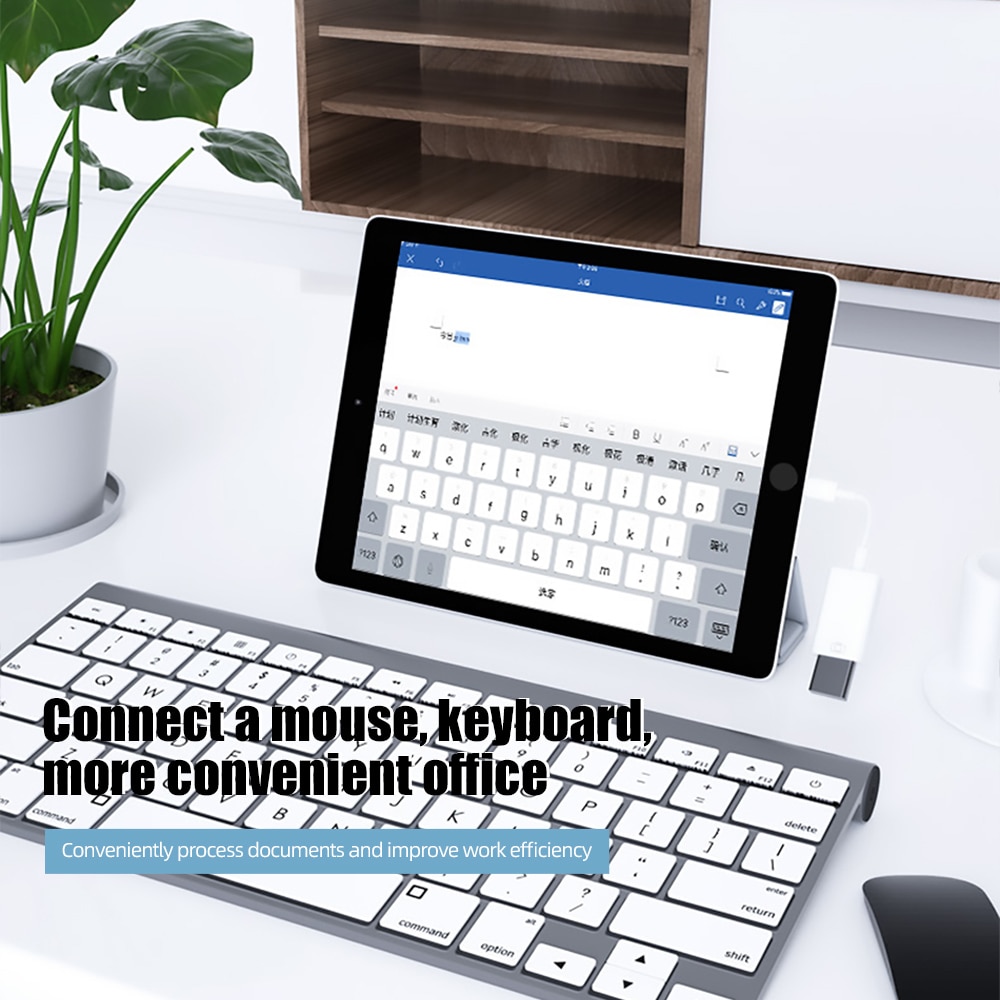 Bộ chuyển đổi OTG sang USB cho chuột/bàn phím/đầu đọc thẻ/máy ảnh/ip/tablet táo ios 13 trở lên