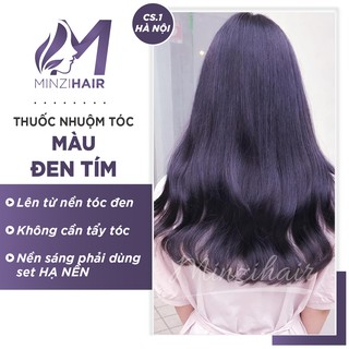 Thuốc Nhuộm Tóc Màu Đen Tím - Lên Từ Nền Tóc Đen - TẶNG TRỢ DƯỠNG | MINZIHAIR HN
