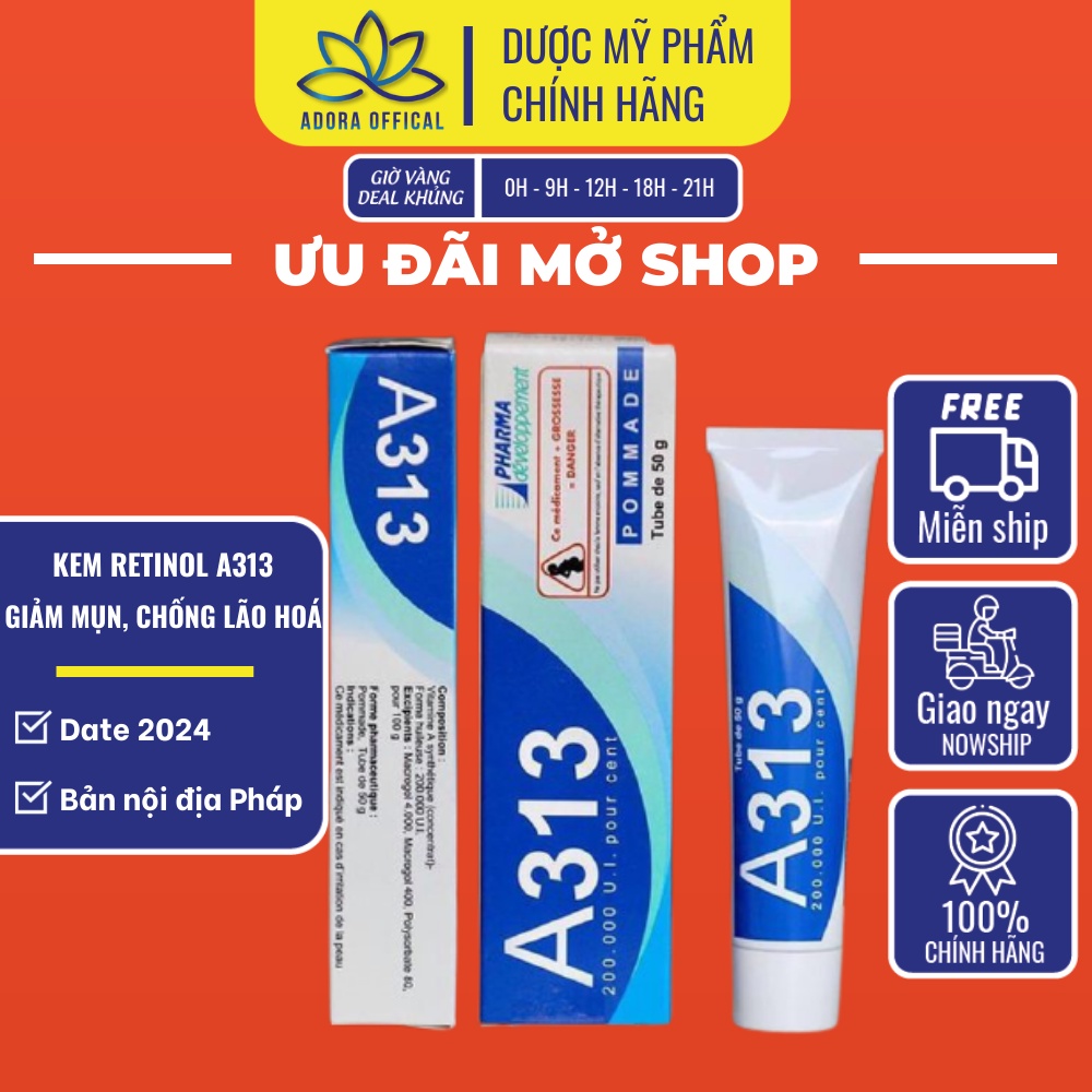 Kem Retinol A313 giảm mụn, xóa mờ vết thâm, giam nhăn và trẻ hóa da hiệu quả