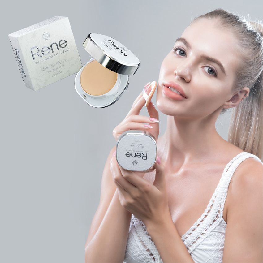 Lõi Phấn nước công nghệ Nano cho nữ [mang lại cho làn da sự mịn màng, rạng rỡ]Rene Air Cushion CC Cream SPF50 PA+++ USA