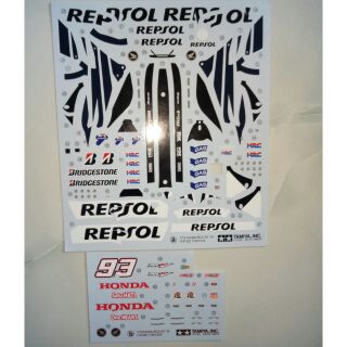 Decal nước logo HONDA RC213V TAMIYA 1/12