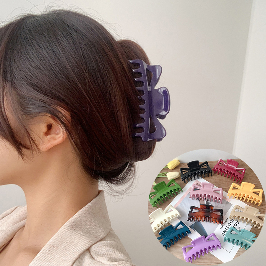 Kẹp Tóc Nhựa Cỡ Lớn Phong Cách Hàn Quốc Cho Nữ