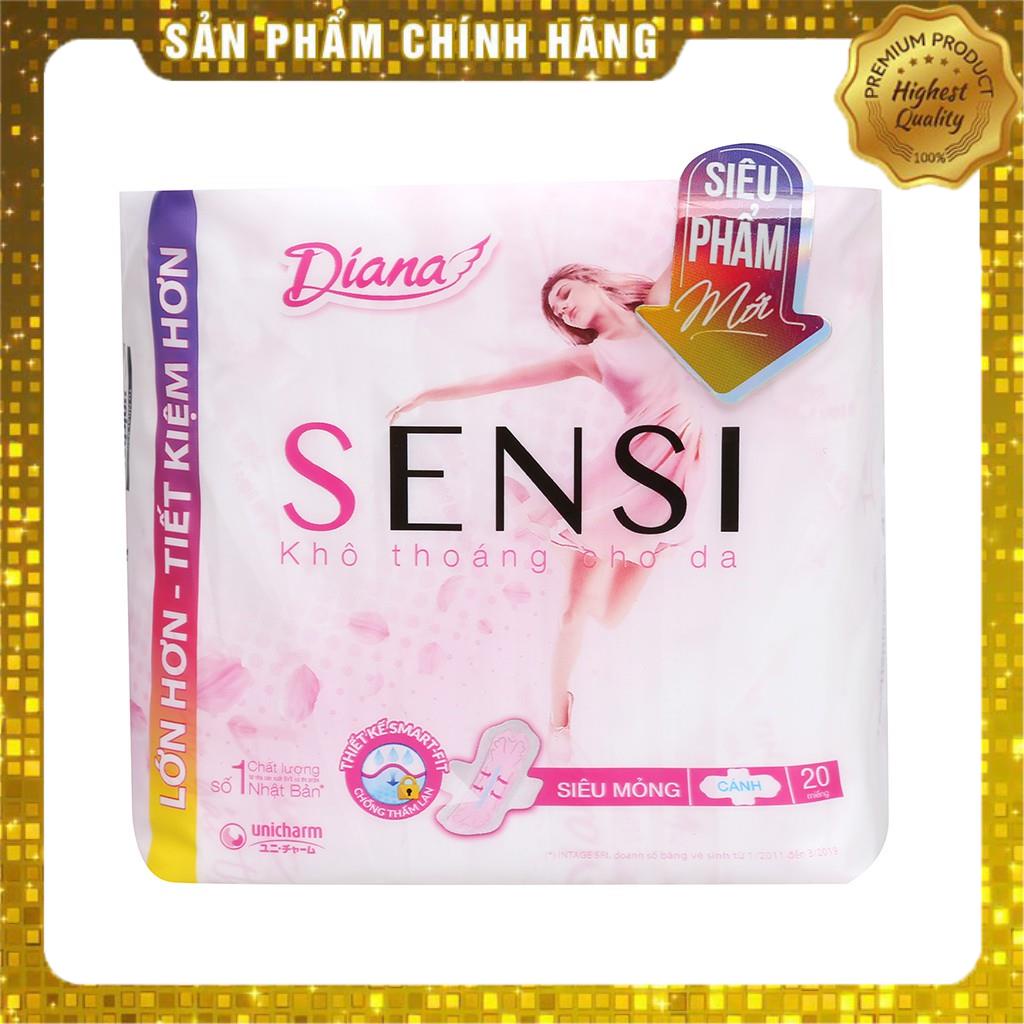 Bịch 6 Gói Băng Vệ Sinh Diana Sensi Siêu Mỏng Không Cánh/Có Cánh