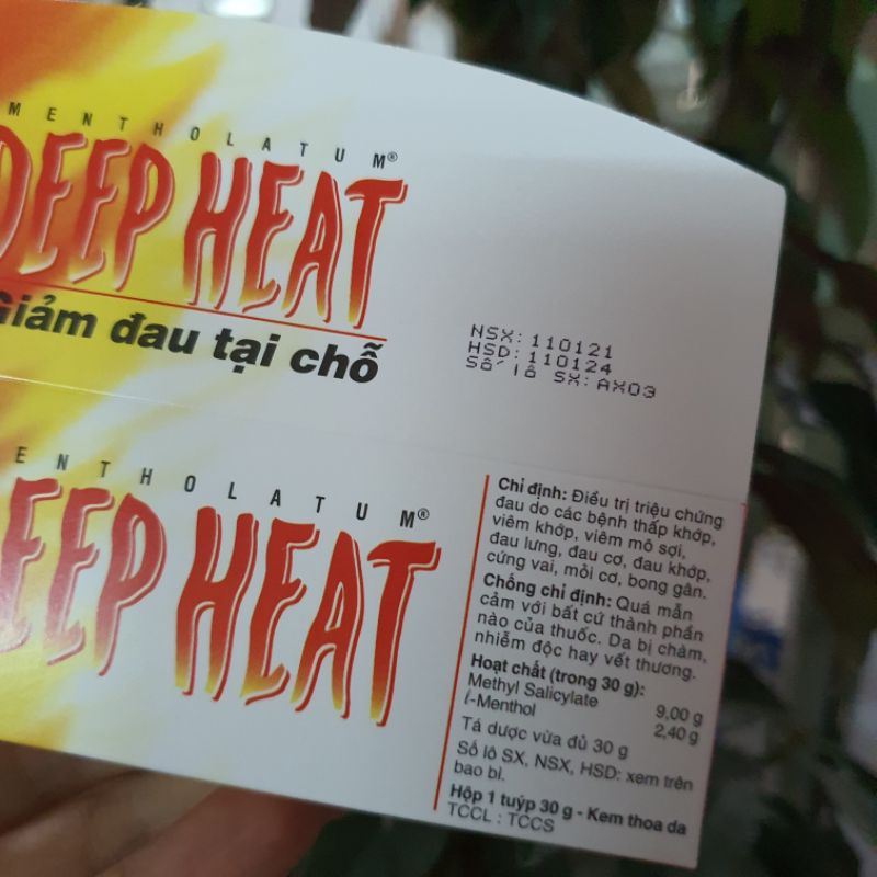 Kem bôi giảm sưng đau tại chỗ Deep Heat Extra (30g)- Đông Anh Pharmart