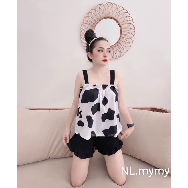 Bộ Mặc Nhà Bò Sữa Chất Thun | BigBuy360 - bigbuy360.vn