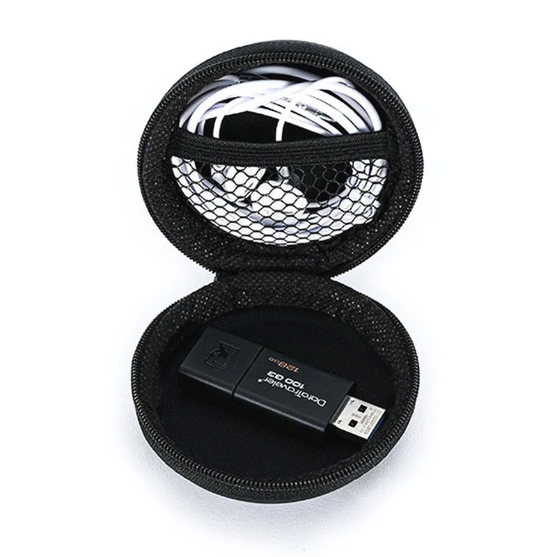 Túi Đựng Tai Nghe Bluetooth / Cáp Sạc Bằng eva Hình Tròn Tiện Dụng