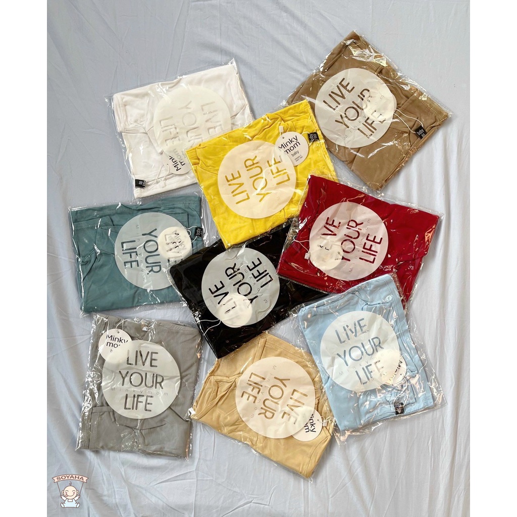 Áo Bún Giữ Nhiệt Minky Mom Thun Cotton Cổ 3 Phân Cho Bé Trai Bé Gái Thu Đông Dài Tay
