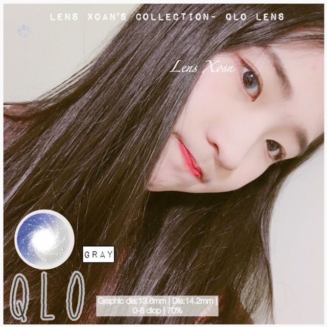 ÁP TRÒNG QLO GRAY- VIOLET- PINK ( LENS ME- KOREA) | LENS XOẮN