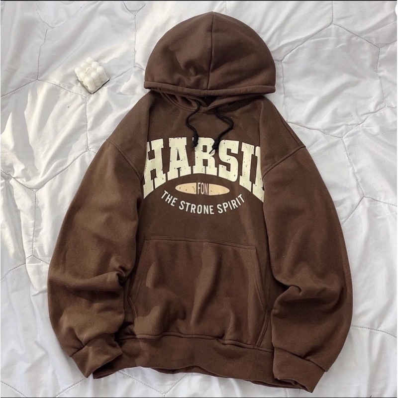Áo Hoodie Nỉ Bông Unisex HARSII màu NÂU/TRẮNG/XÁM 🖤 Nam nữ unisex 🖤 ÁO KHOÁC HOODIE TiciStore 🖤