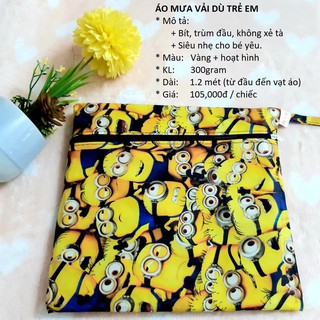 ÁO MƯA TRẺ EM - ÁO MƯA BÍT CAO CẤP