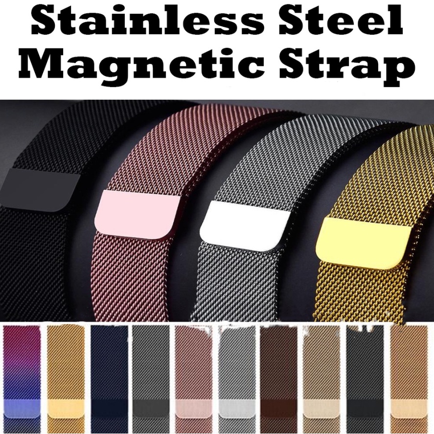 Dây Đeo Inox Có Nam Châm Cho Đồng Hồ Thông Minh Apple Watch Series 7 / 6 / SE / 5 / 4 / 3 / 2 / 1 Mới