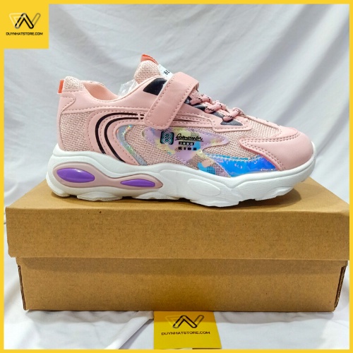 Giày Thể Thao Em Bé Gái Nữ Màu Hồng Phối Màu Duy Nhật Store Xinh Sang Bonsai Uzzang Đẹp Dễ Thương Êm Sneaker Bata Trendy