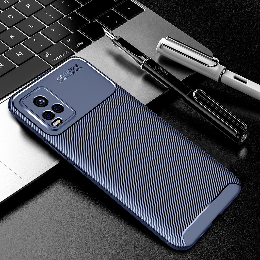 Ốp Lưng Sợi Carbon Mềm Chống Sốc Cho Vivo S6 S7 V20 Pro