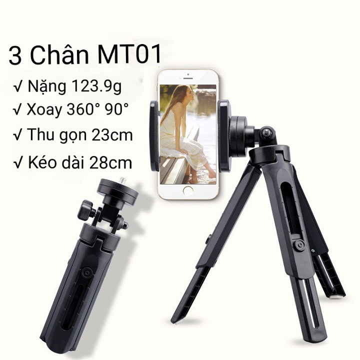 Gậy Chụp Hình 3 Chân Tripod Support MT01-Gậy Selfie