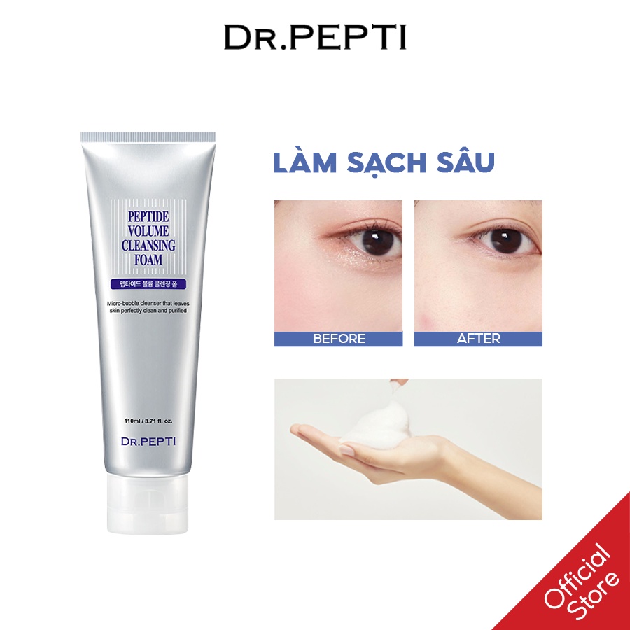Sữa Rửa Mặt Tế Bào Gốc Dr.Pepti Peptide Volume Cleansing Foam - 110ml