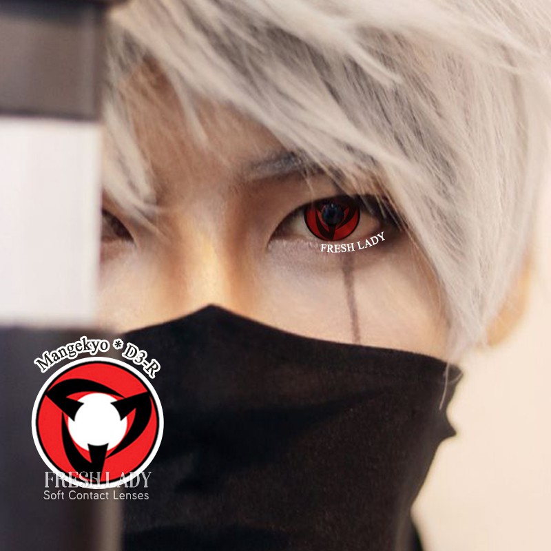 Kính áp tròng hóa trang Naruto Kakashi dịp Halloween Freshlady