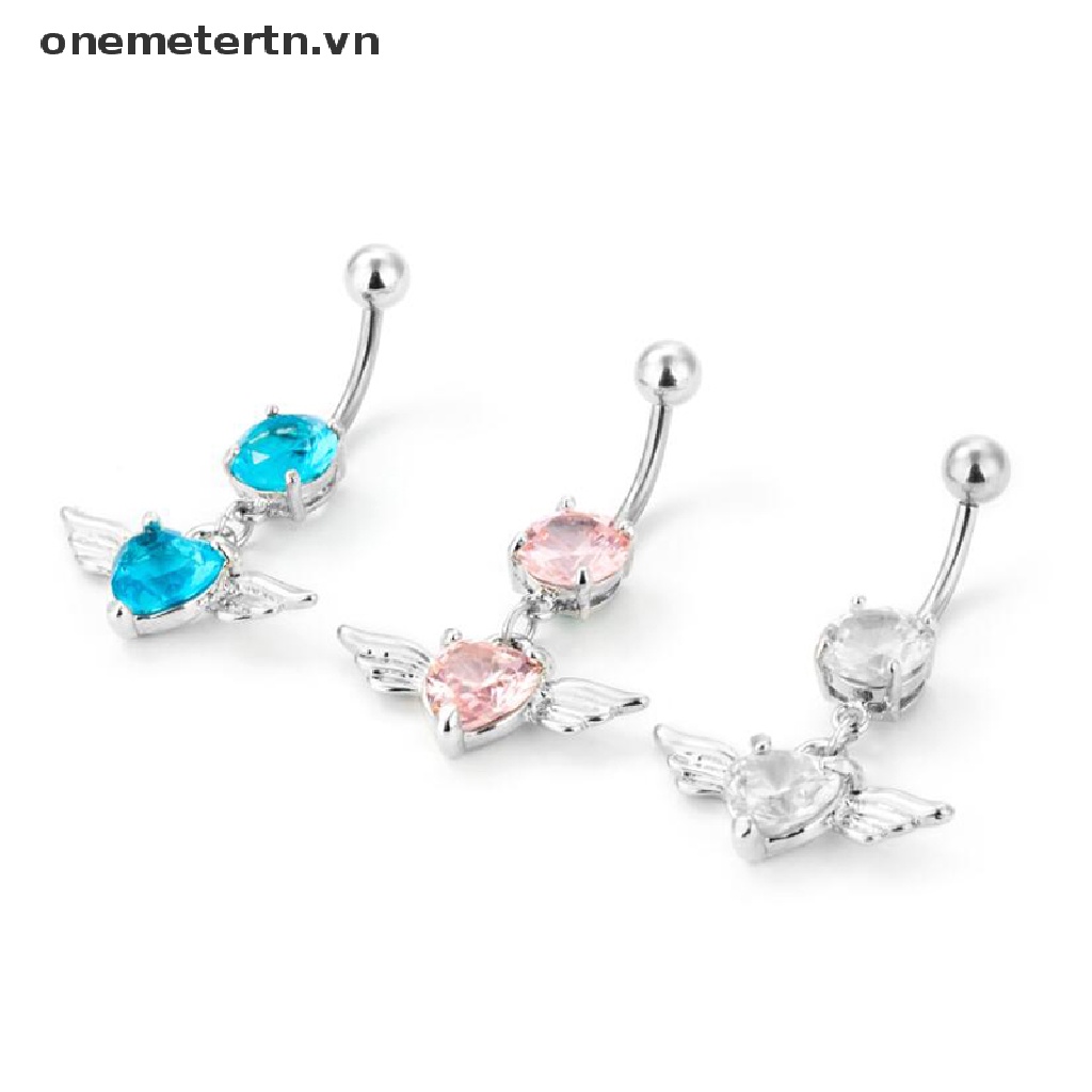 Khuyên RốN HìNh Tim ĐíNh Đá 14G