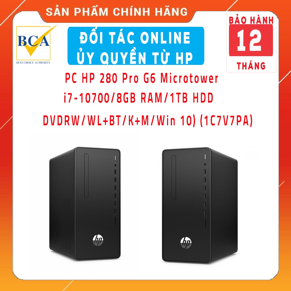 Máy tính đồng bộ PC HP 280 Pro G6 Microtower (i7-10700/8GB RAM/1TB HDD/DVDRW/WL+BT/K+M/Win 10) (1C7V7PA) | BigBuy360 - bigbuy360.vn
