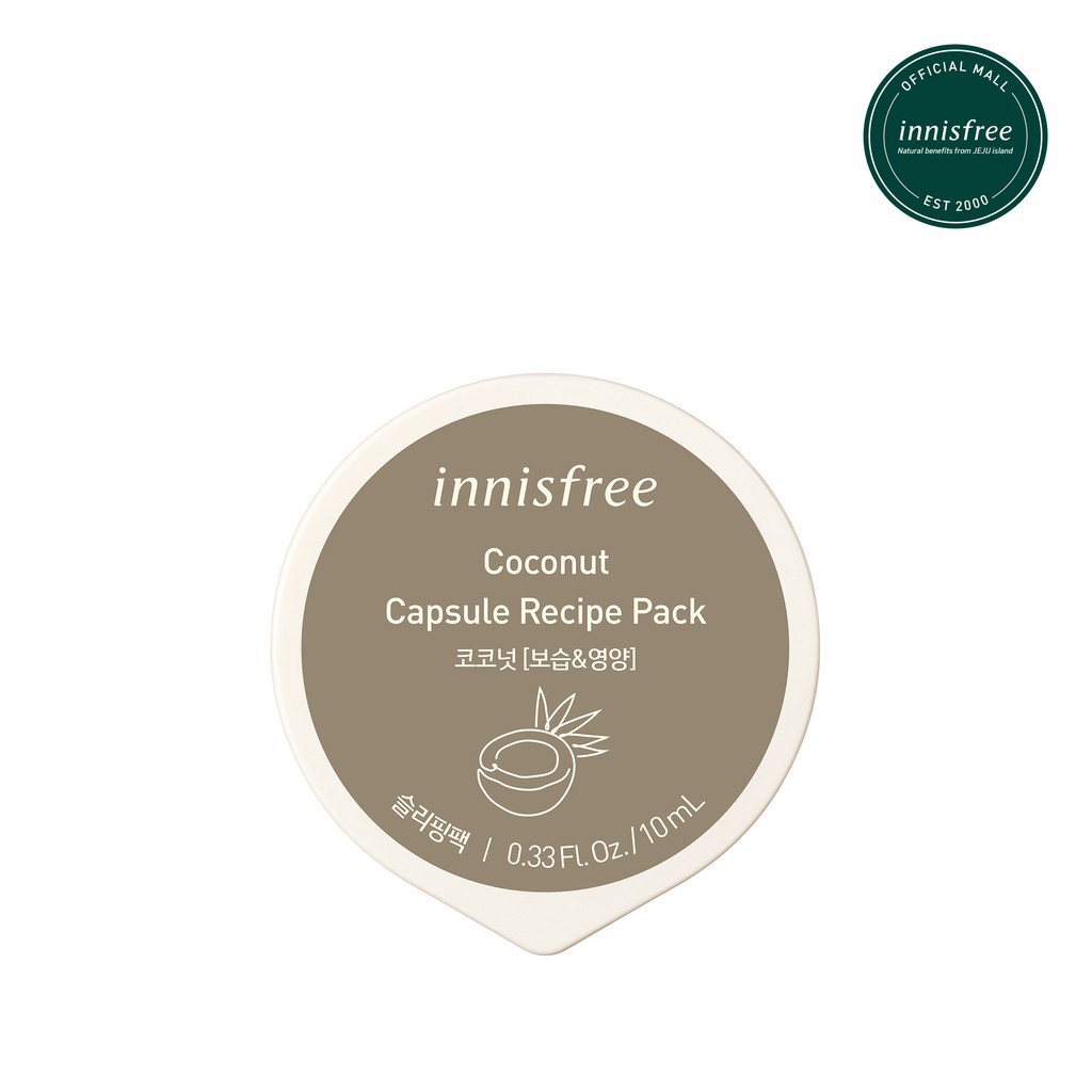 Mặt nạ ngủ dạng hủ Innisfree Capsule Recipe Pack Coconut 10ml