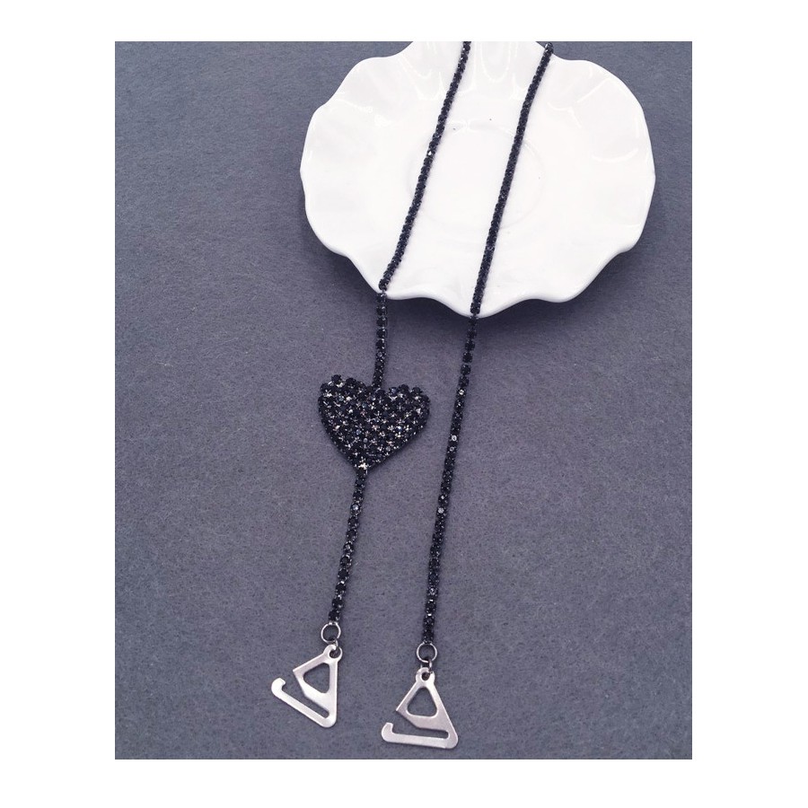 Dây áo ngực bra cao cấp đính đá hình tim dùng cho áo váy hở cổ