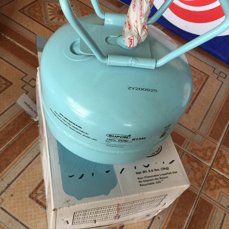 Gas Lạnh 134a Môi chất lạnh 134 Supon 3kg