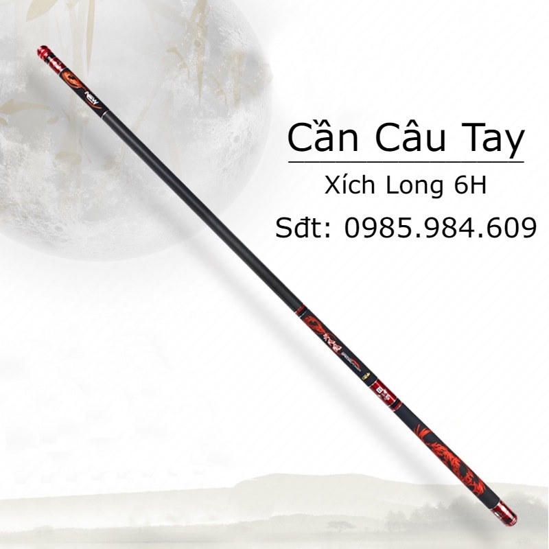 Cần Câu Tay 6H Cần Đơn Xích Long Cần Câu Đài 6H Hàng Chính Hãng