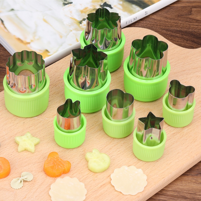 Bộ 12 Khuôn Cắt Bánh Quy, Trái Cây, Rau Củ, Được Làm Từ Thép Không Gỉ, Dùng Trong