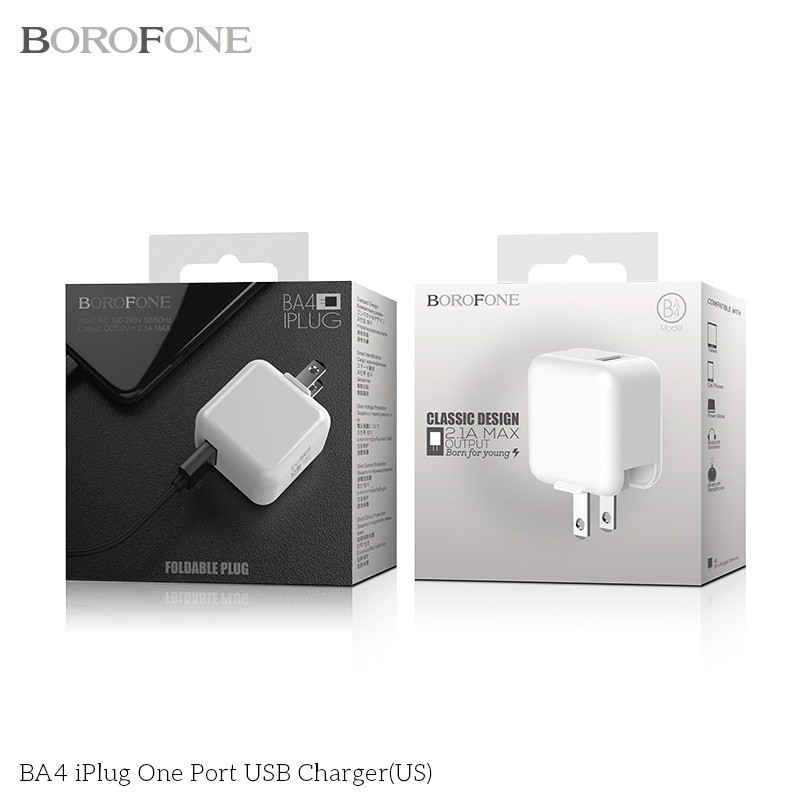 Củ sạc 1 cổng USB BOROFONE BA4Củ sạc 1 cổng USB BOROFONE BA4