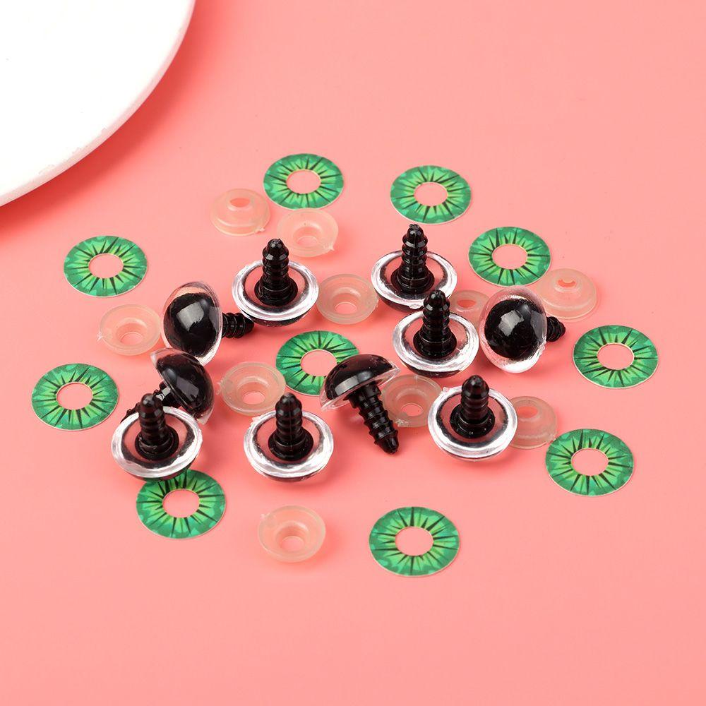Set 1 / 5 Cặp Mắt Nhựa 12 / 14 / 16 / 18 / 20 / 24mm Kèm Vòng Đệm Cho Búp Bê